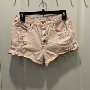 Abercrombie and Fitch Women’s Baby Pink Shorts
